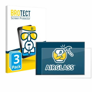 Face avant d’un emballage produit avec le logo de la marque BROTECT. À côté, l’appareil Siemens Simatic HMI KTP 900 Basic est 