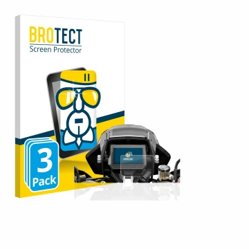 Face avant d’un emballage produit avec le logo de la marque BROTECT. À côté, l’appareil KTM 1290 Super Adventure S 2017 Affich