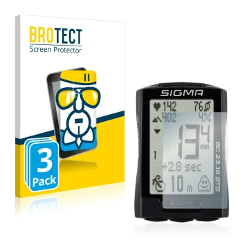 Face avant d’un emballage produit avec le logo de la marque BROTECT. À côté, l’appareil Sigma BC 23.16 est représenté avec la 