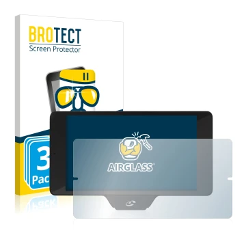 Face avant d’un emballage produit avec le logo de la marque BROTECT. À côté, l’appareil Coyote Nav+ 2017 est représenté avec l