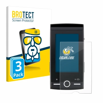 Face avant d’un emballage produit avec le logo de la marque BROTECT. À côté, l’appareil Sigma ROX 12.0 Sport est représenté av