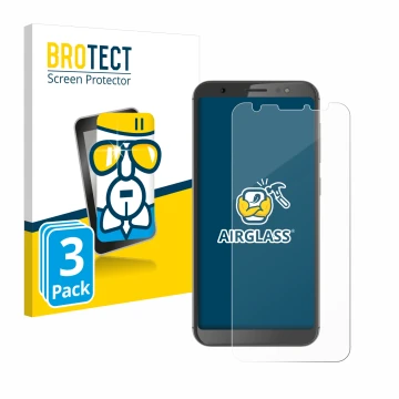 Face avant d’un emballage produit avec le logo de la marque BROTECT. À côté, l’appareil Gigaset GS185 est représenté avec la p