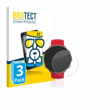 Face avant d’un emballage produit avec le logo de la marque BROTECT. À côté, l’appareil Polar Vantage M est représenté avec la