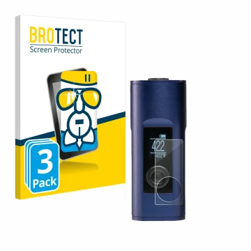 Face avant d’un emballage produit avec le logo de la marque BROTECT. À côté, l’appareil Arizer Solo 2 est représenté avec la p