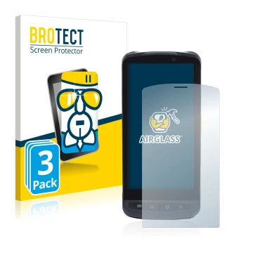 Face avant d’un emballage produit avec le logo de la marque BROTECT. À côté, l’appareil Newland MT90 Orca est représenté avec 