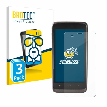 Face avant d’un emballage produit avec le logo de la marque BROTECT. À côté, l’appareil Honeywell ScanPal EDA51 est représenté