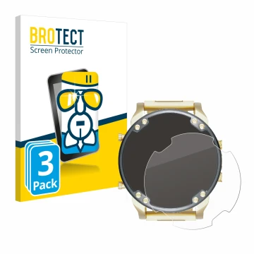 Face avant d’un emballage produit avec le logo de la marque BROTECT. À côté, l’appareil Diesel DZ7333 Mr. Daddy 2.0 est représ