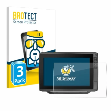 Face avant d’un emballage produit avec le logo de la marque BROTECT. À côté, l’appareil Garmin ECHOMAP Ultra 122sv est représe