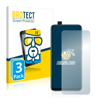 Face avant d’un emballage produit avec le logo de la marque BROTECT. À côté, l’appareil Huawei P smart Z est représenté avec l