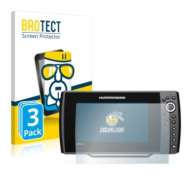 Face avant d’un emballage produit avec le logo de la marque BROTECT. À côté, l’appareil Humminbird Helix 9 G3N est représenté 