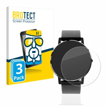 Face avant d’un emballage produit avec le logo de la marque BROTECT. À côté, l’appareil Holalei Fitness Tracker 1.3