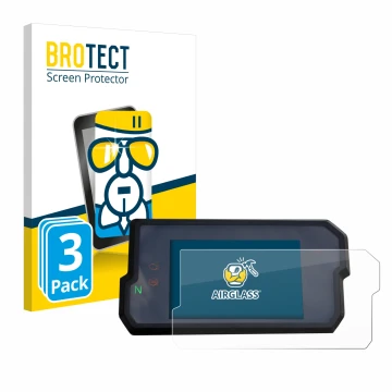 Face avant d’un emballage produit avec le logo de la marque BROTECT. À côté, l’appareil KTM 125 / 390 Duke 2017+ est représent