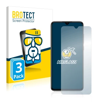 Face avant d’un emballage produit avec le logo de la marque BROTECT. À côté, l’appareil Xiaomi Mi 9 Lite est représenté avec l