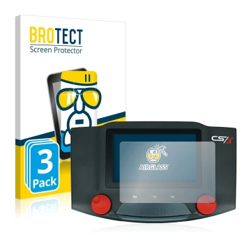 Face avant d’un emballage produit avec le logo de la marque BROTECT. À côté, l’appareil Märklin Central Station 3 Plus est rep