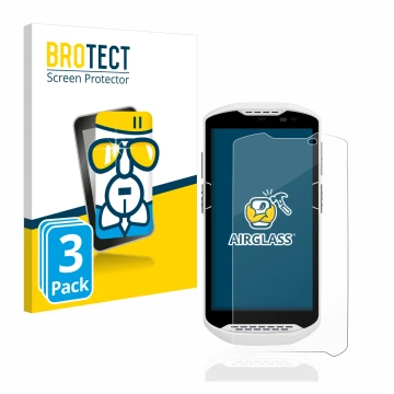 Face avant d’un emballage produit avec le logo de la marque BROTECT. À côté, l’appareil Zebra TC57 est représenté avec la prot