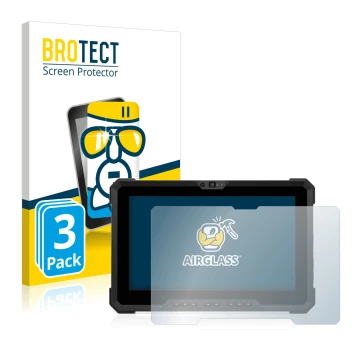 Face avant d’un emballage produit avec le logo de la marque BROTECT. À côté, l’appareil Dell Latitude 7220EX Rugged Extreme es