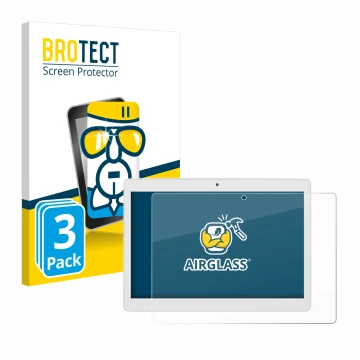 Face avant d’un emballage produit avec le logo de la marque BROTECT. À côté, l’appareil Alldocube M5X Pro est représenté avec 