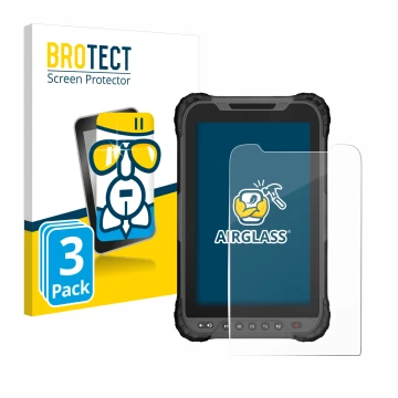 Face avant d’un emballage produit avec le logo de la marque BROTECT. À côté, l’appareil GeoMax Zenius 800 est représenté avec 