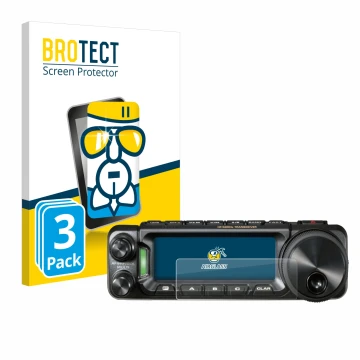 Face avant d’un emballage produit avec le logo de la marque BROTECT. À côté, l’appareil Yaesu FT-891 est représenté avec la pr