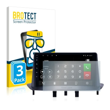 Face avant d’un emballage produit avec le logo de la marque BROTECT. À côté, l’appareil Pioneer AVH-Z5200DAB est représenté av