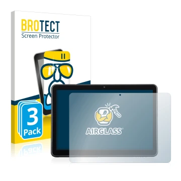 Face avant d’un emballage produit avec le logo de la marque BROTECT. À côté, l’appareil Wortmann Terra Pad 1006 est représenté