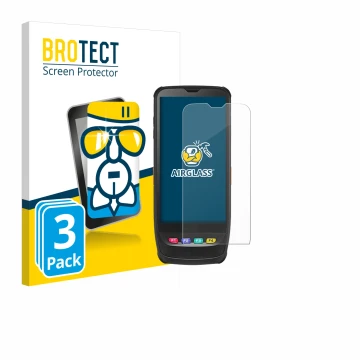 Face avant d’un emballage produit avec le logo de la marque BROTECT. À côté, l’appareil Casio IT-G650 est représenté avec la p