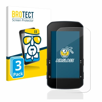 Face avant d’un emballage produit avec le logo de la marque BROTECT. À côté, l’appareil Bryton Rider 750 est représenté avec l