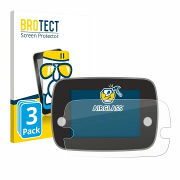 Face avant d’un emballage produit avec le logo de la marque BROTECT. À côté, l’appareil Fiat 500 Series 8 2020 Uconnect 7