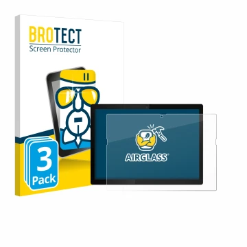 Face avant d’un emballage produit avec le logo de la marque BROTECT. À côté, l’appareil Lenovo ThinkPad X12 Detachable Gen 1 e