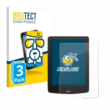 Face avant d’un emballage produit avec le logo de la marque BROTECT. À côté, l’appareil inkBOOK Calypso Plus est représenté av