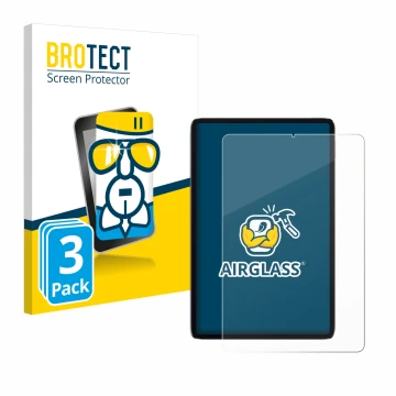 Face avant d’un emballage produit avec le logo de la marque BROTECT. À côté, l’appareil Xiaomi Mi Pad 5 est représenté avec la