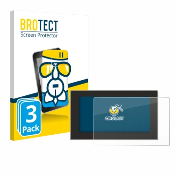 Face avant d’un emballage produit avec le logo de la marque BROTECT. À côté, l’appareil Cupra Formentor 2020-2022 Infotainment