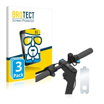 Face avant d’un emballage produit avec le logo de la marque BROTECT. À côté, l’appareil Segway Ninebot KickScooter MAX G30D es
