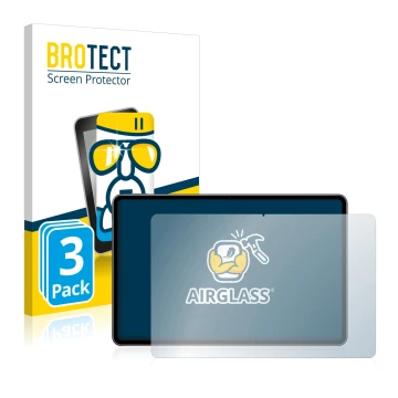 Face avant d’un emballage produit avec le logo de la marque BROTECT. À côté, l’appareil Huawei MatePad Pro 12.6 WiFi (2021) es