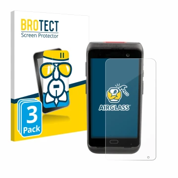 Face avant d’un emballage produit avec le logo de la marque BROTECT. À côté, l’appareil Honeywell CT40 XP est représenté avec 