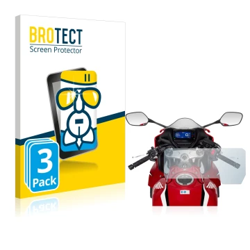 Face avant d’un emballage produit avec le logo de la marque BROTECT. À côté, l’appareil Honda CBR650R 2019-2021 est représenté