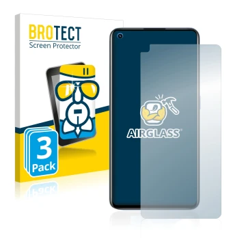 Face avant d’un emballage produit avec le logo de la marque BROTECT. À côté, l’appareil realme GT Neo 2 est représenté avec la