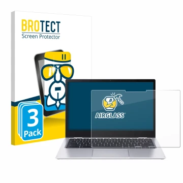 Face avant d’un emballage produit avec le logo de la marque BROTECT. À côté, l’appareil Acer Chromebook Spin 513 CP513-1H-S72Y