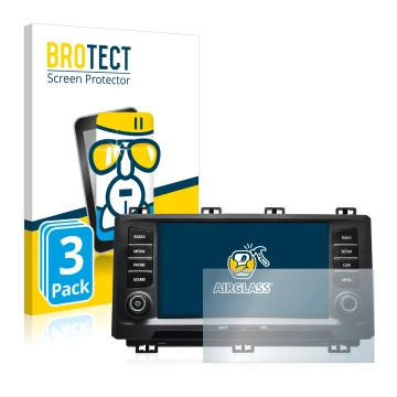 Face avant d’un emballage produit avec le logo de la marque BROTECT. À côté, l’appareil Seat Ateca 2017 est représenté avec la