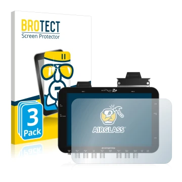 Face avant d’un emballage produit avec le logo de la marque BROTECT. À côté, l’appareil Convergent Design Odyssey 7Q+ est repr