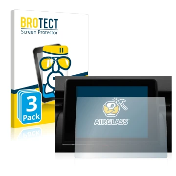 Face avant d’un emballage produit avec le logo de la marque BROTECT. À côté, l’appareil Renault Captur Easy Link 7