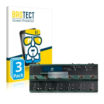 Face avant d’un emballage produit avec le logo de la marque BROTECT. À côté, l’appareil Kemper Profiler Remote est représenté 