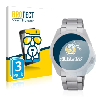 Face avant d’un emballage produit avec le logo de la marque BROTECT. À côté, l’appareil Seiko 5 Sports SRPH49K1 est représenté
