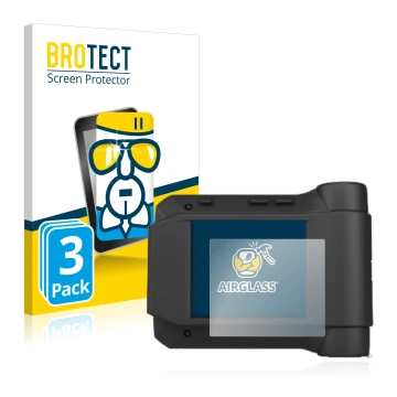 Face avant d’un emballage produit avec le logo de la marque BROTECT. À côté, l’appareil Swissphone s.Quad X35 est représenté a