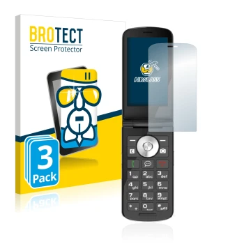Face avant d’un emballage produit avec le logo de la marque BROTECT. À côté, l’appareil Emporia TOUCHsmart.2 est représenté av
