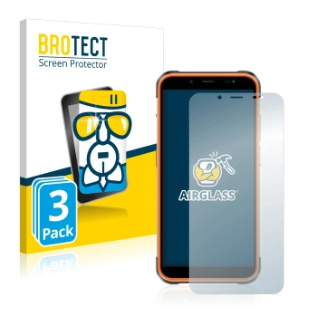 Face avant d’un emballage produit avec le logo de la marque BROTECT. À côté, l’appareil Ulefone Power Armor 16 Pro est représe