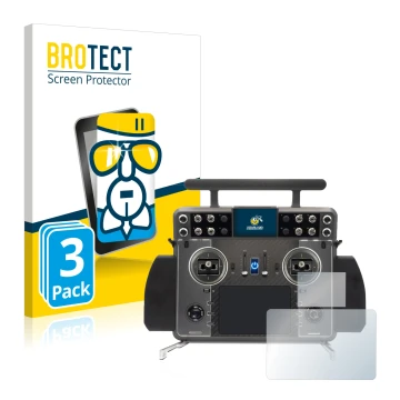 Face avant d’un emballage produit avec le logo de la marque BROTECT. À côté, l’appareil FrSky Tandem XE 2 est représenté avec 