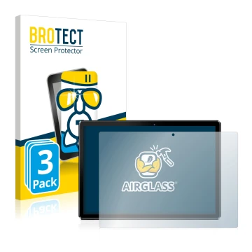 Face avant d’un emballage produit avec le logo de la marque BROTECT. À côté, l’appareil Pritom M10 10.1