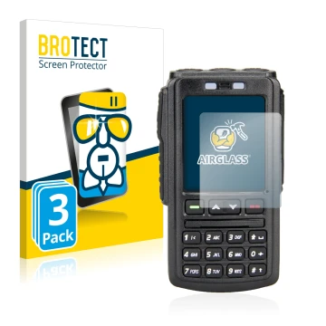 Face avant d’un emballage produit avec le logo de la marque BROTECT. À côté, l’appareil AnyTone BT-01 est représenté avec la p