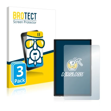 Face avant d’un emballage produit avec le logo de la marque BROTECT. À côté, l’appareil Yestel T10 10